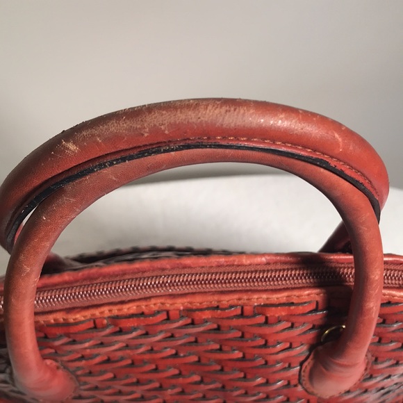 Talbots Leather Weave Handbag in Cinnamon Color - Picture 3 of 12